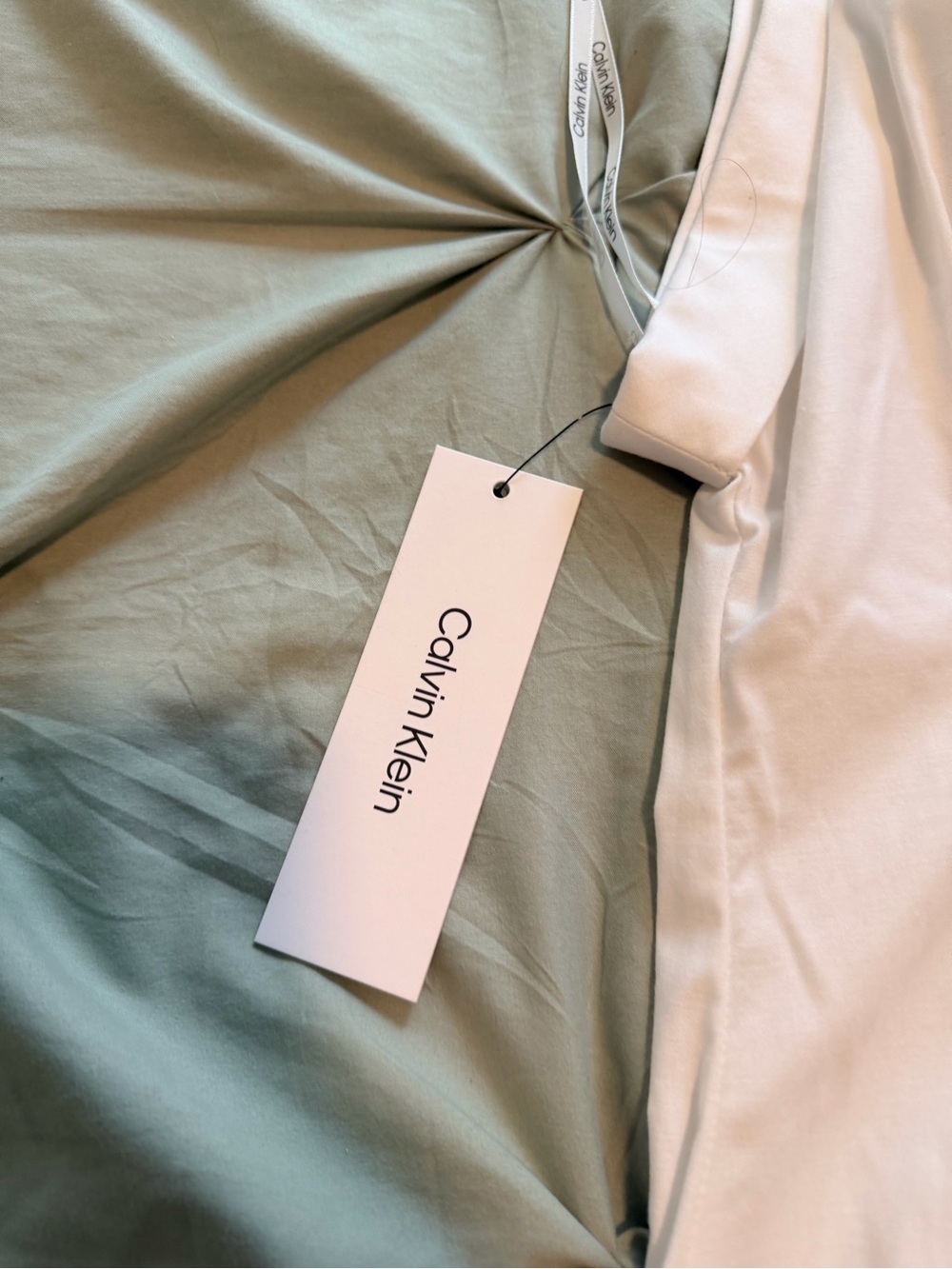 Calvin Klein White Cap-Sleeve Midi Shirt Dress - Picture 4 of 8